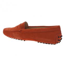 Pre Owned Tod's Orange Suede Penny Loafers Size 39