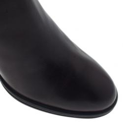 Pre Owned Tod's Black Suede and Leather Ankle Boots Size 39.5