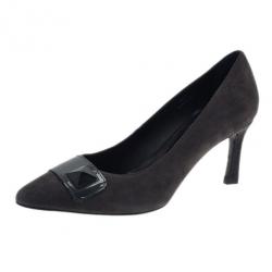 مملوكة مسبقًا Tod's Grey Suede Embellished Pumps Size 38