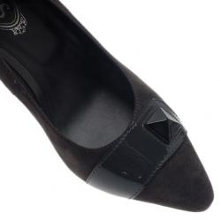 مملوكة مسبقًا Tod's Grey Suede Embellished Pumps Size 38
