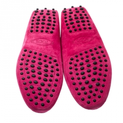 Pre Owned حذاء لوفرز تودز جومينو سويدي وردي مقاس 39.5