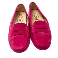 Pre Owned حذاء لوفرز تودز جومي نو سويدي وردي مقاس 39.5