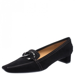 tod's block heel loafer
