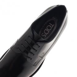 Pre Owned حذاء أوكسفورد تودز جلد لامع أسود مقاس 36.5