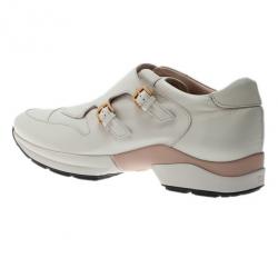 Pre Owned حذاء رياضي تودز إبزيم زينة جلد أبيض مقاس 39