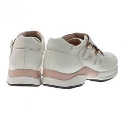 Pre Owned حذاء رياضي تودز إبزيم زينة جلد أبيض مقاس 39