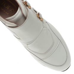 Pre Owned حذاء رياضي تودز إبزيم زينة جلد أبيض مقاس 39