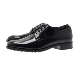 Pre Owned Tod’s Black Glazed Leather Oxfords Size 36