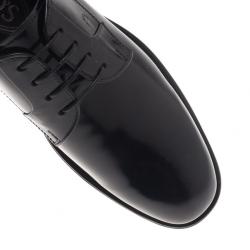 Pre Owned Tod’s Black Glazed Leather Oxfords Size 36