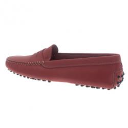 Pre Owned حذاء تود جلد وردي بدون كعب مقاس 39