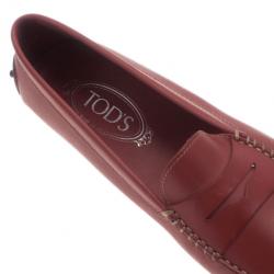 Pre Owned حذاء تود جلد وردي بدون كعب مقاس 39
