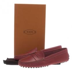 Pre Owned حذاء تود جلد وردي بدون كعب مقاس 39