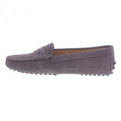 Pre Owned Tod's Lilac Suede Penny Loafers Size 37