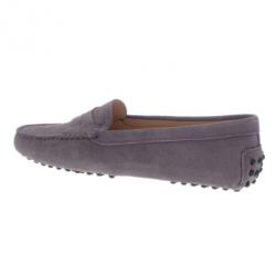 Pre Owned Tod's Lilac Suede Penny Loafers Size 37