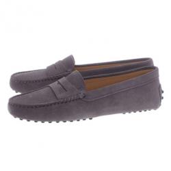 Pre Owned Tod's Lilac Suede Penny Loafers Size 37