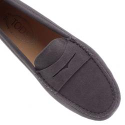 Pre Owned Tod's Lilac Suede Penny Loafers Size 37