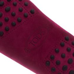 Pre Owned Tod's Pink Suede Penny Loafers Size 39