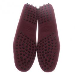 Pre Owned Tod's Burgundy Suede Penny Loafers Size 39