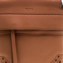 Tod's Brown Leather Mini Wave Top Handle Backpack
