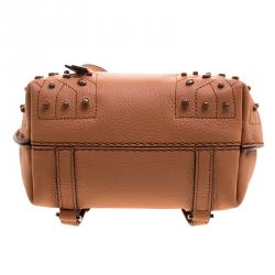 Tod's Brown Leather Mini Wave Top Handle Backpack