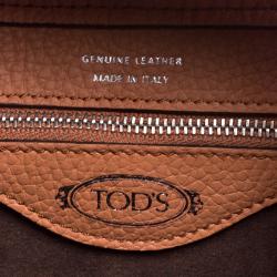 Tod's Brown Leather Mini Wave Top Handle Backpack