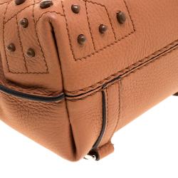 Tod's Brown Leather Mini Wave Top Handle Backpack