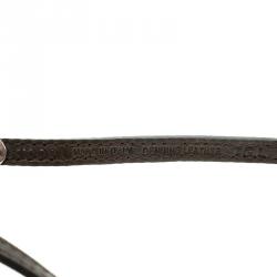 Pre Owned Tod's Brown Leather Silver Wrap Around Bracelet