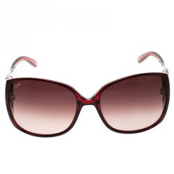 Pre Owned Tod’s Violet/Red TO0054 51B Square Sunglasses