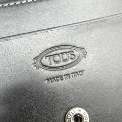 Pre Owned Tod's Black Leather Business Card Holder
