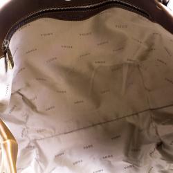 Tod's Dark Brown Leather Shade Tote 