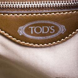 Tod's Dark Brown Leather Shade Tote 