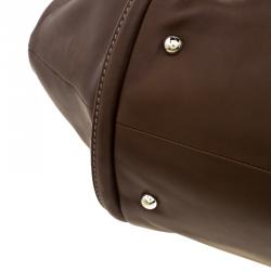 Tod's Dark Brown Leather Shade Tote 