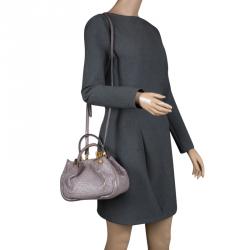 Pre Owned Tod's Grey Patent Leather Signature Racing Sacca Piccola Bag