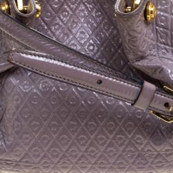 Pre Owned Tod's Grey Patent Leather Signature Racing Sacca Piccola Bag