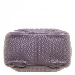 Pre Owned Tod's Grey Patent Leather Signature Racing Sacca Piccola Bag
