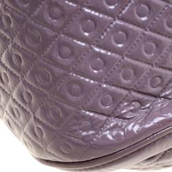 Pre Owned Tod's Grey Patent Leather Signature Racing Sacca Piccola Bag