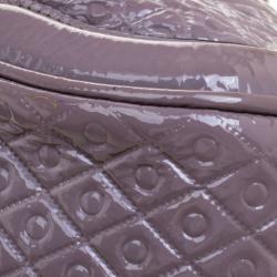Pre Owned Tod's Grey Patent Leather Signature Racing Sacca Piccola Bag