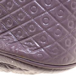 Pre Owned Tod's Grey Patent Leather Signature Racing Sacca Piccola Bag