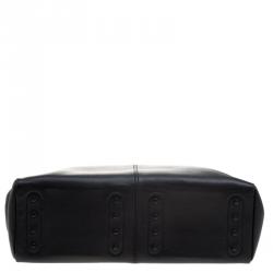 Pre Owned Tod's Black Leather Mocassino Tote