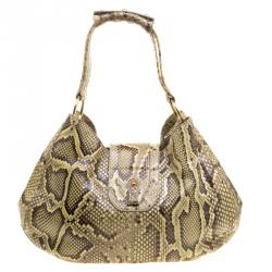 Tods Beige Python Hobo