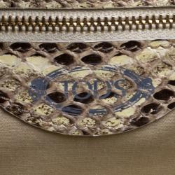 Tods Beige Python Hobo