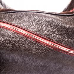 Pre Owned Tod's Ferrari Dark Brown Suede and Leather Micky Hobo