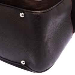 Pre Owned Tod's Ferrari Dark Brown Suede and Leather Micky Hobo