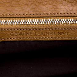 Pre Owned Tod's Light Brown Suede Fold In Flap Bag