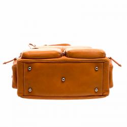 مملوكة مسبقًا Tod's Orange Leather T Bag Media Satchel 