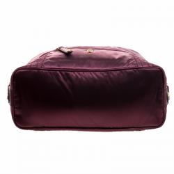 Pre Owned Tod's Purple Nylon Pashmy Hobo