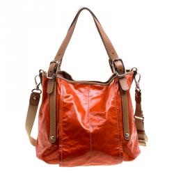 Pre Owned Tod's Orange Coated Fabric Gummy Bag