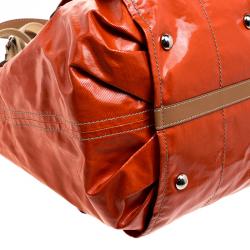 Pre Owned Tod's Orange Coated Fabric Gummy Bag