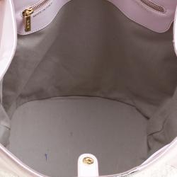 Pre Owned Tod's Pink/Silver Leather and Python Medium Horse Secchiello Tote