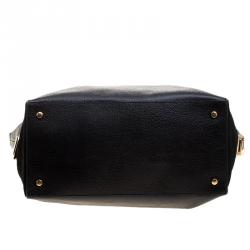 Pre Owned Tod's Black Leather ALR Tracolla Piccola Shopper Tote